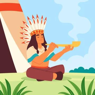 Hand drawn apache illustration 스톡 일러스트