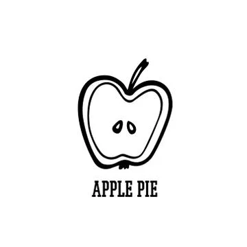 Hand drawn apple Stock Illustration