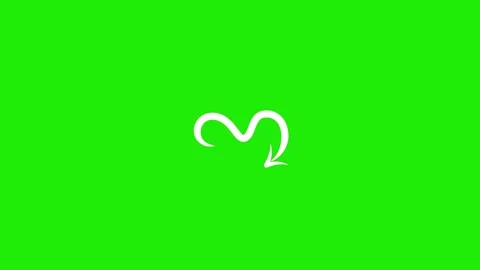 Hand Drawn Arrow Animation on Green Screen - Direction Pointer Overlay Stock Footage 312900287