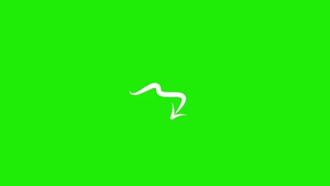 Hand Drawn Arrow Animation on Green Screen - Direction Pointer Overlay Stock Footage 312900301
