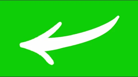 Hand Drawn Arrow Animation Green Screen – Direction FX Video stock 316473340