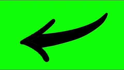 Hand Drawn Arrow Animation Green Screen – Direction FX Video stock 316473355