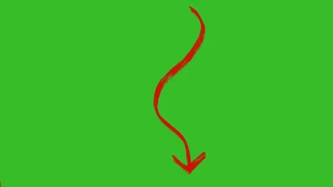Hand Drawn Arrow Animation Green Screen – Direction FX Video stock 316959208
