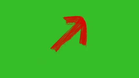 Hand Drawn Arrow Animation Green Screen – Direction FX Stock Footage 316959237
