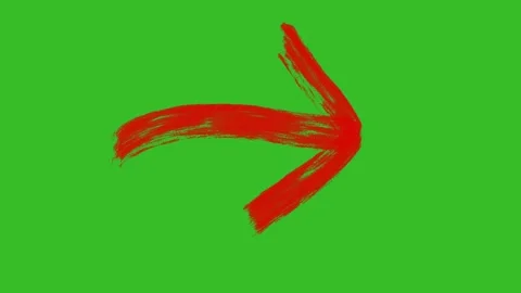 Hand Drawn Arrow Animation Green Screen – Direction FX Stock Footage 316959247