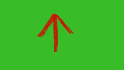 Hand Drawn Arrow Animation Green Screen – Direction FX Stock Footage 316959271