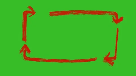 Hand Drawn Arrow Animation Green Screen – Direction FX Video stock 316959289