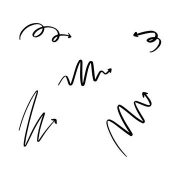 Hand Drawn Arrow Editable Illustration Collection 스톡 일러스트