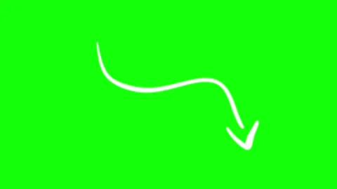 Hand Drawn arrow highlight green screen V2 Video stock 277942735