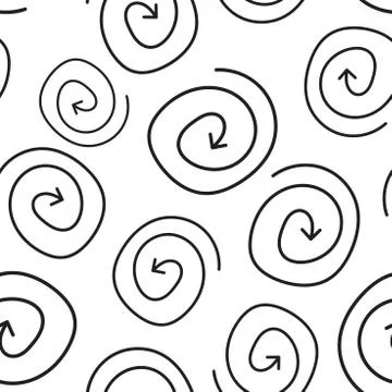 Hand drawn arrow icon seamless pattern background. Business flat vector illus イラスト素材
