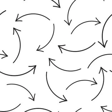 Hand drawn arrow icon seamless pattern background. Business flat vector illus イラスト素材
