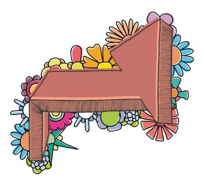 Hand drawn arrow Stock Illustration