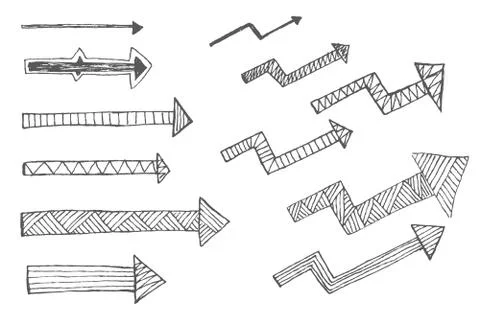 Hand drawn arrow Illustrazione stock