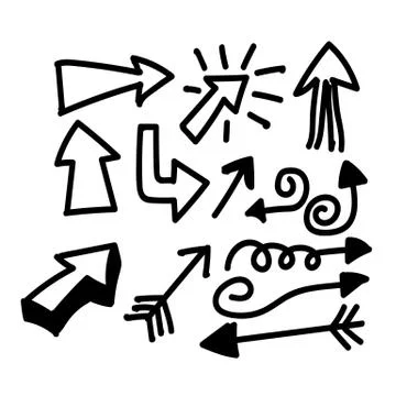 Hand drawn arrow Stock Illustration