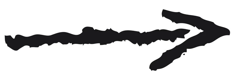 Hand drawn arrow image Stock Illustration