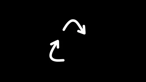 Hand drawn arrow indicating button position direction object Video stock 240595923