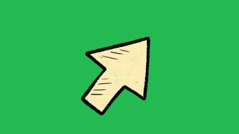 Hand-Drawn Arrow Pointer Graphic | 2D Animated Directional Cursor Stock Footage 333983077