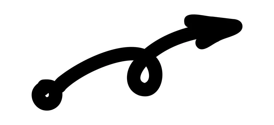 Hand drawn arrow vector icons. Doodle sketch black arrow design for business Stock Illustration