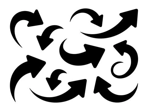 Hand drawn arrow vector icons set Stock Illustration