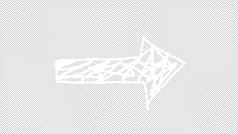 Hand-Drawn Arrows On Alpha Stock Footage 313951527