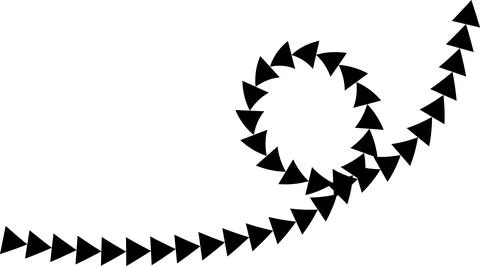 Hand drawn arrows. Hand drawn freehand different curved lines Stock Illustration