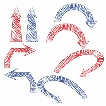 Hand drawn arrows Stock Illustration