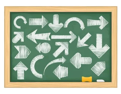 Hand drawn arrows Stock Illustration