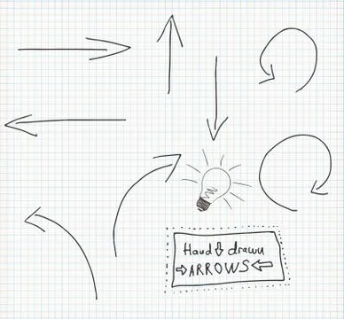 Hand drawn arrows Stock Illustration