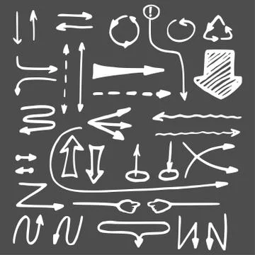 Hand drawn arrows Stock Illustration
