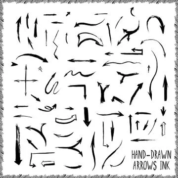 Hand-drawn arrows 스톡 일러스트