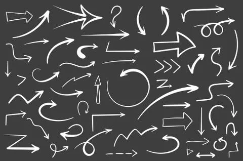 Hand Drawn Arrows Illustrazione stock