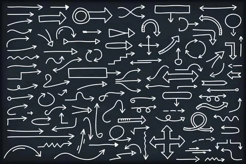 Hand Drawn Arrows Illustrazione stock