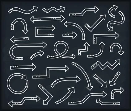 Hand Drawn Arrows Stock-Illustration