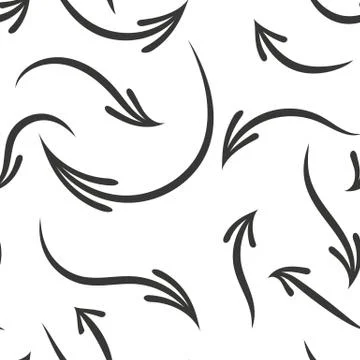 Hand drawn arrows seamless pattern. Creative abstract background. Vector illu Illustrazione stock
