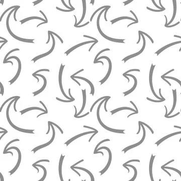Hand drawn arrows seamless pattern. Creative abstract background. Vector illu Illustrazione stock