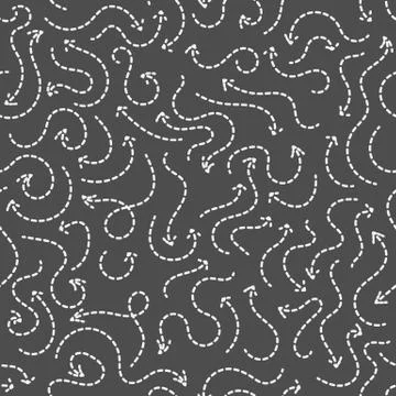 Hand drawn arrows seamless pattern. Creative abstract background. illustration. Stock Illustration
