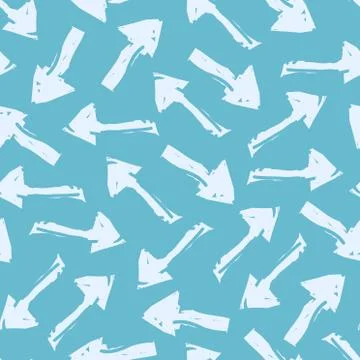 Hand drawn arrows seamless pattern Illustrazione stock