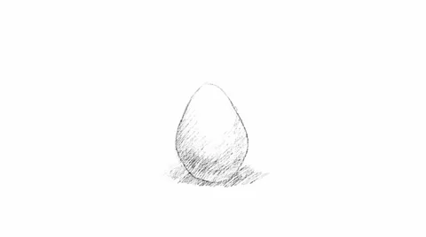 Hand drawn artwork egg hatching Stock Footage 2067496