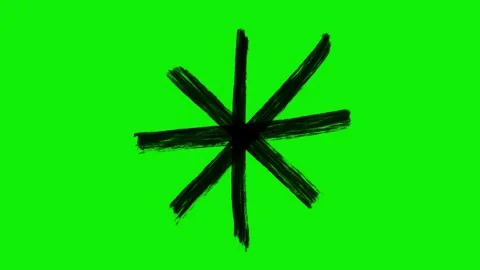 Hand-Drawn Asterisk Symbol 2D Animation Green Screen Asset | Sketchy Hand-Drawn  Stock Footage 328239321