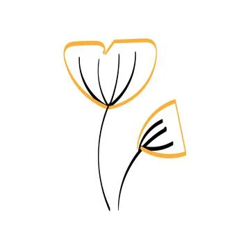 Hand Drawn Autumn element. Doodle design element. Stock Illustration