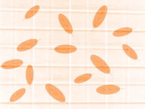 Hand drawn of autumn leaf display on texture background 스톡 일러스트