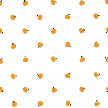 Hand drawn autumn pattern with pumpkins for Harvest festival, Thanksgiving day Stock Illustration