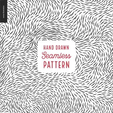 Hand drawn back and white pattern Illustrazione stock