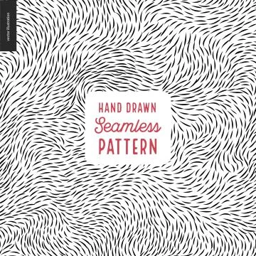 Hand drawn back and white pattern Stock Illustration