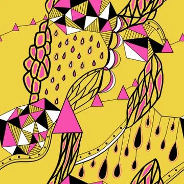 Hand drawn background with artistic pattern.Bright colors. Stock Illustration