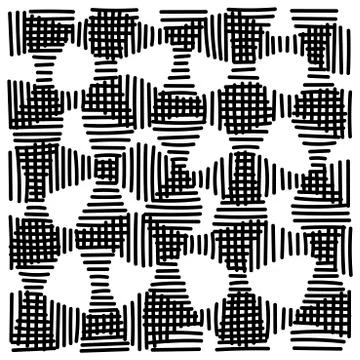 Hand drawn background with black grid. Monochrome vector lines. Stock Illustration