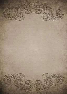 Hand-drawn background or frame for a diploma or certificate in a vintage st.. Stock Illustration