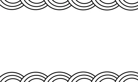 Hand drawn background of waves Stock Illustration