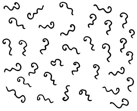 Hand-drawn background of wavy lines with a squiggle at the end of a black line Stock Illustration