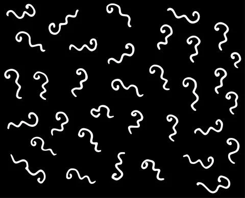 Hand-drawn background of wavy lines with a squiggle at the end of a white line Stock Illustration